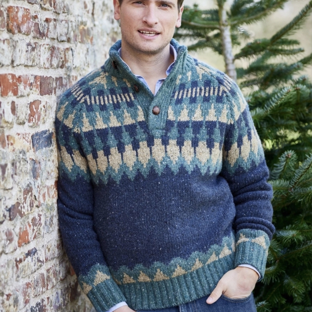 Men's Fair Isle Sweater SZ.L Joseph Turner